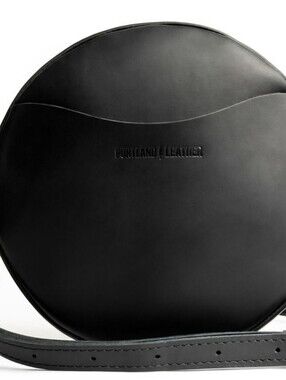 Large Circle Crossbody PORTLAND LEATHER Bag - Black